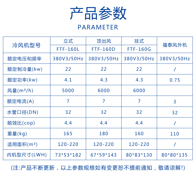 蒸發冷省電空調參數